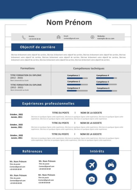 Exemple de CV assistant comptable à télécharger