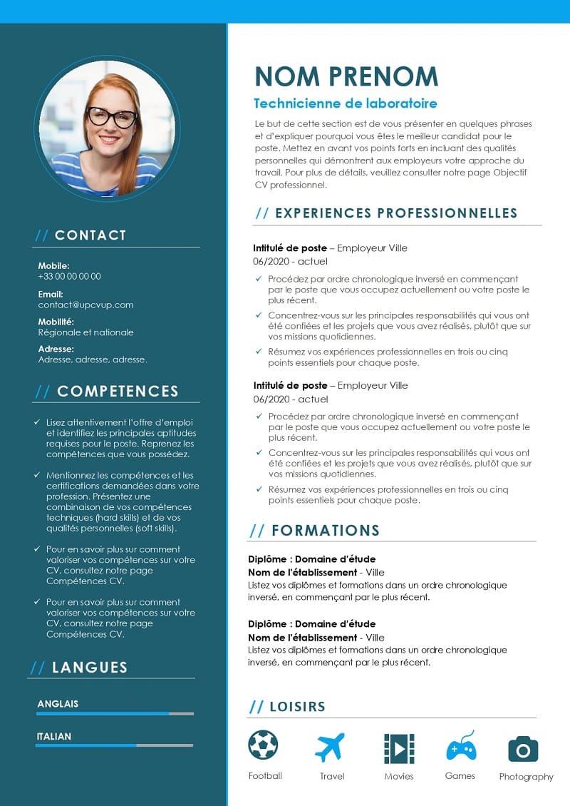 Exemple CV professionnel à télécharger