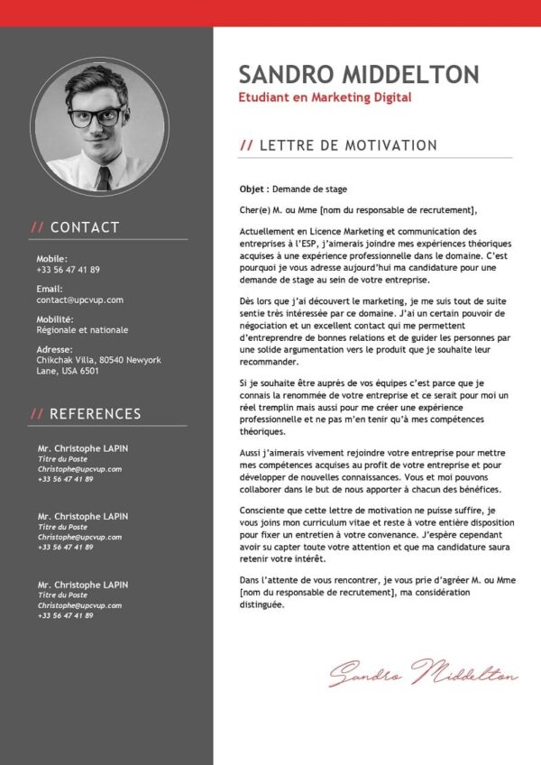 lettre de motivation en marketing digital